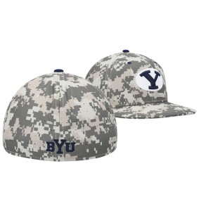 BYU Cougars Camo Aero True Baseball Performance Fitted Hat